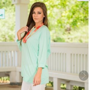 🦋 Mint Slouchy Dolman Tunic 💠
